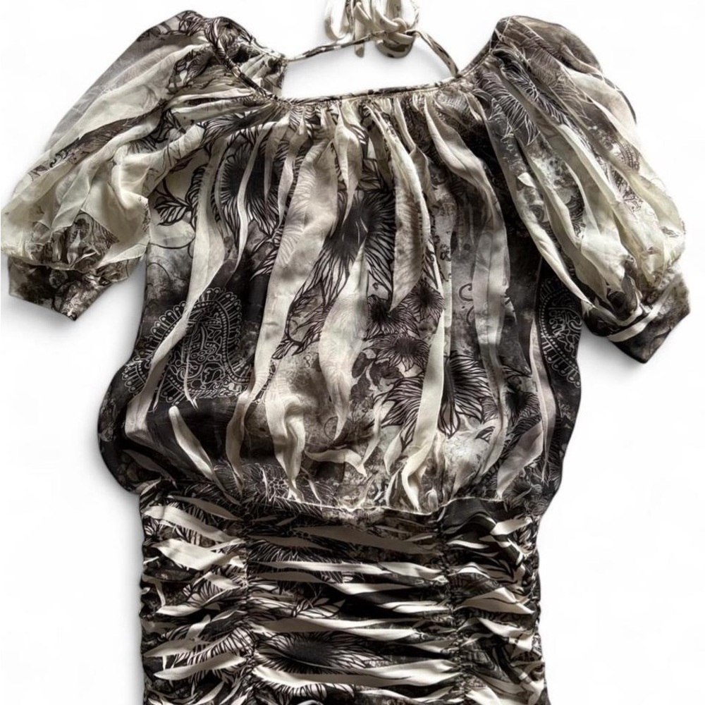 Y2K VINTAGE Edin Elegant Black and White Women's Top